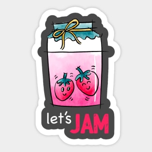 Strawberry Jam jar Sticker